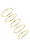 Nordstrom Set Of 5 Demi Fine Stacking Rings
