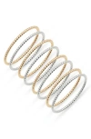 Nordstrom Set Of 7 Stacking Rings In Brown