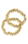 Shop Nordstrom Set Of Two Beaded Stretch Bracelets In Gold