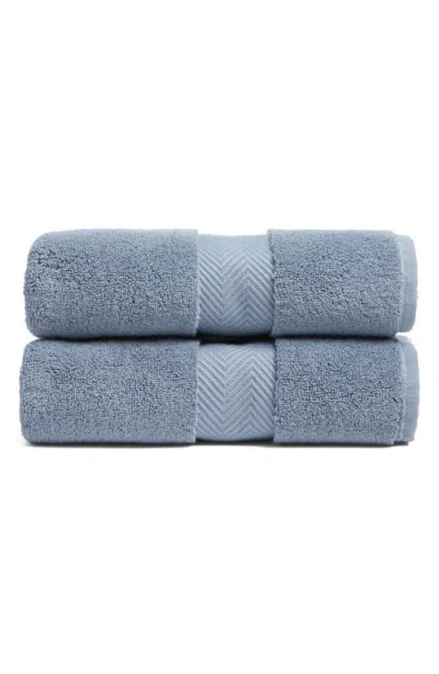 Nordstrom Set Of Two Organic Hydrocotton Hand Towels In Blue Chip