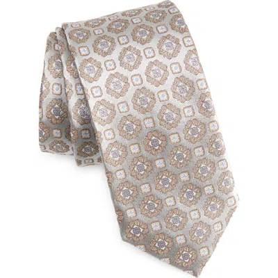 Nordstrom Shaffer Medallion Jacquard Silk Tie In Neutral