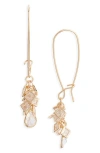 Nordstrom Shaky Cubic Zirconia Cluster Drop Earrings In Gold