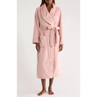 Nordstrom Shawl Collar Plush Longline Robe In Pink