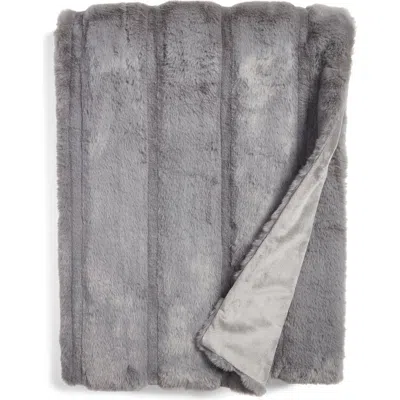 Nordstrom Sheared Stripe Faux Fux Throw Blanket