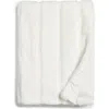 Nordstrom Sheared Stripe Faux Fux Throw Blanket In Ivory