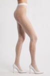 Nordstrom Sheer Floral Tights In Transparent