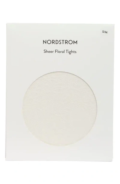 Nordstrom Sheer Floral Tights In Neutral
