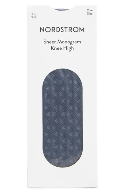 NORDSTROM NORDSTROM SHEER JACQUARD WOOL BLEND DRESS SOCKS
