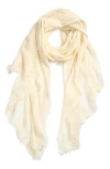 Nordstrom Sheer Stripe Pareo Wrap In Neutral