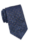 Nordstrom Sheldon Neat Floral Silk Tie In Blue