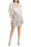Nordstrom Shimmer Wrap In Pink Chintz