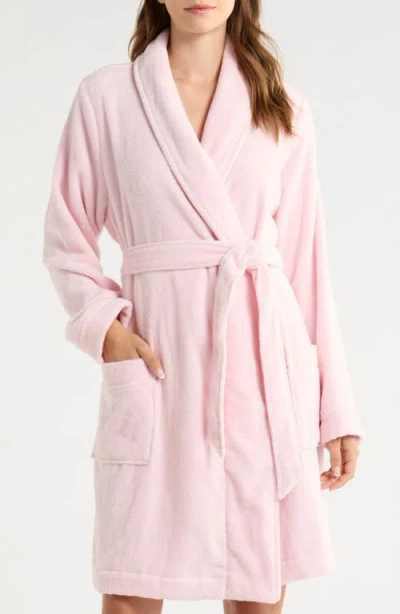 Nordstrom Short Hydro Cotton Terry Robe In Pink