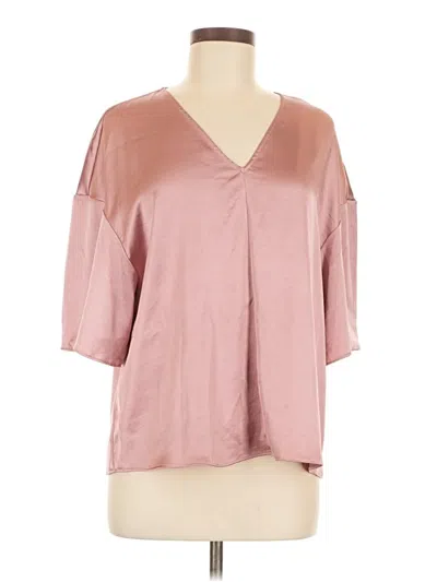Pre-owned Nordstrom Short Sleeve Blouse In Pink