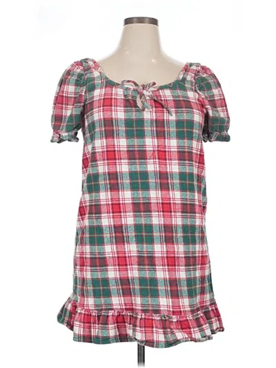 Pre-owned Nordstrom Short Sleeve Blouse In Red