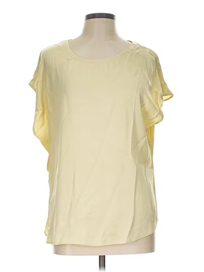Pre-owned Nordstrom Short Sleeve Blouse In Yellow