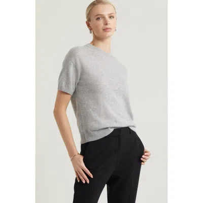 Nordstrom Short Sleeve Cashmere Sweater In Gray