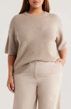 Nordstrom Short Sleeve Cashmere Sweater In Gold