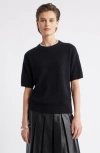 Nordstrom Short Sleeve Cashmere Sweater In Black