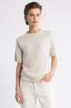 Nordstrom Short Sleeve Cashmere Sweater In White