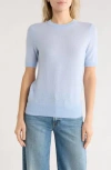 Nordstrom Short Sleeve Cashmere Sweater In Blue