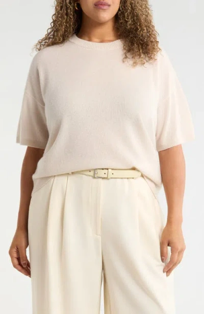 Nordstrom Short Sleeve Cashmere Sweater In Pink