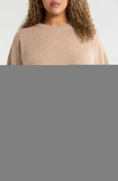 Nordstrom Short Sleeve Cashmere Sweater In Brown