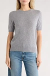 Nordstrom Short Sleeve Cashmere Sweater In Gray