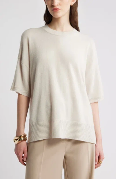 Nordstrom Short Sleeve Cashmere Sweater In Neutral