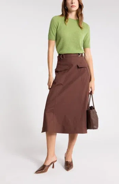 Nordstrom Short Sleeve Cashmere Sweater In Green