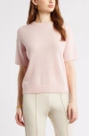 Nordstrom Short Sleeve Cashmere Sweater In Pink
