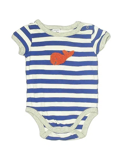 Pre-owned Nordstrom Babies' Short Sleeve Onesie In Blue