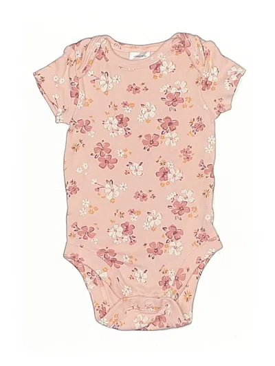 Pre-owned Nordstrom Babies' Short Sleeve Onesie In Pink