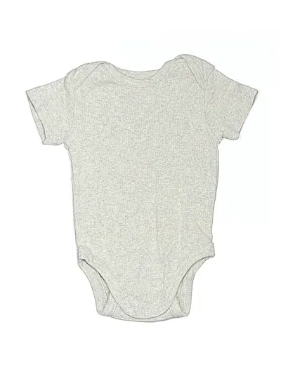 Pre-owned Nordstrom Babies' Short Sleeve Onesie In Silver
