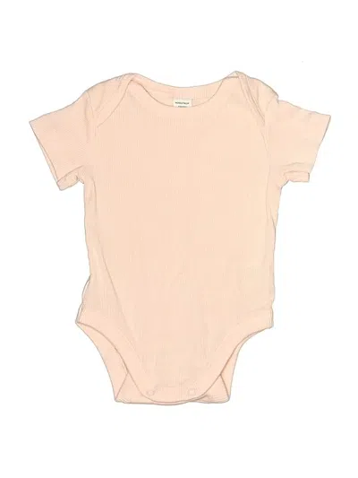 Pre-owned Nordstrom Babies' Short Sleeve Onesie In Tan