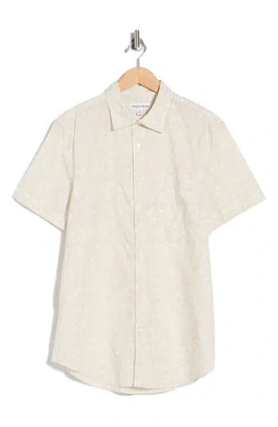 Nordstrom Short Sleeve Poplin Shirt In Neutral