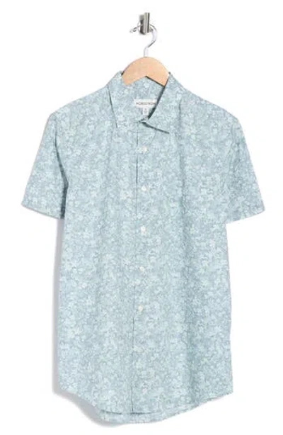Nordstrom Short Sleeve Poplin Shirt In Blue