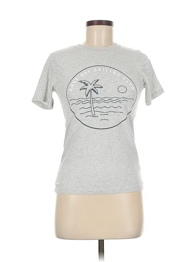 Pre-owned Nordstrom Short Sleeve T-shirt In Silver