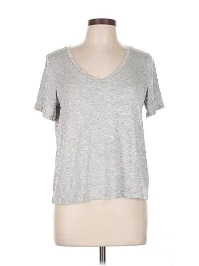 Pre-owned Nordstrom Short Sleeve T-shirt In Silver
