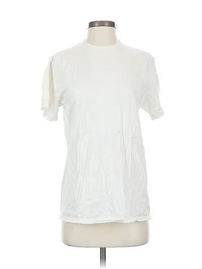 Pre-owned Nordstrom Short Sleeve T-shirt In White