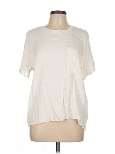 Pre-owned Nordstrom Short Sleeve T-shirt In White