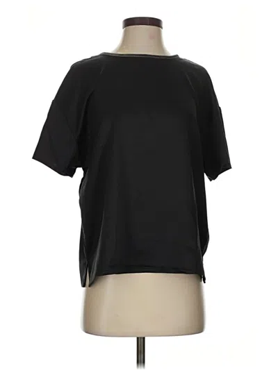 Pre-owned Nordstrom Short Sleeve Top Black Crew Neck Tops