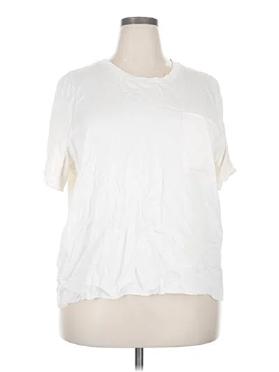 Pre-owned Nordstrom Short Sleeve T-shirt In White
