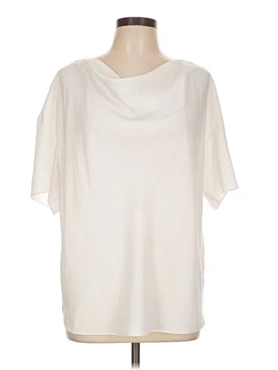 Pre-owned Nordstrom Short Sleeve Turtleneck In Ivory