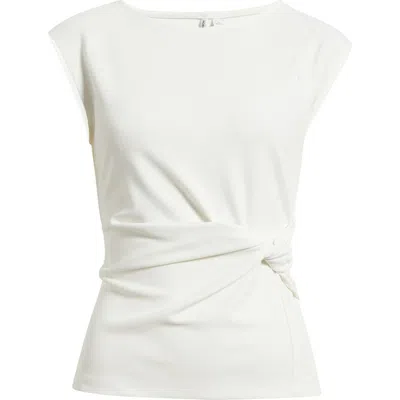 Nordstrom Side Twist Crew Neck T-shirt In White