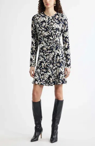Nordstrom Side Twist Long Sleeve Minidress In Multi