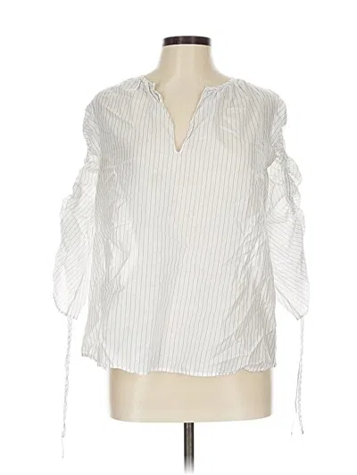 Pre-owned Nordstrom Signature 3/4 Sleeve Blouse In White