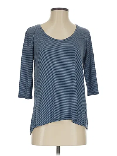 Pre-owned Nordstrom Signature 3/4 Sleeve T-shirt In Blue