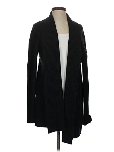 Pre-owned Nordstrom Signature Cashmere Cardigan Sweater In Black