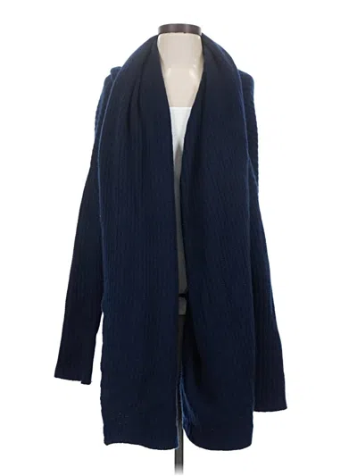 Pre-owned Nordstrom Signature Cashmere Cardigan Sweater In Blue