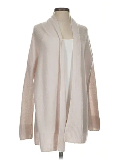 Pre-owned Nordstrom Signature Cashmere Cardigan Sweater In White